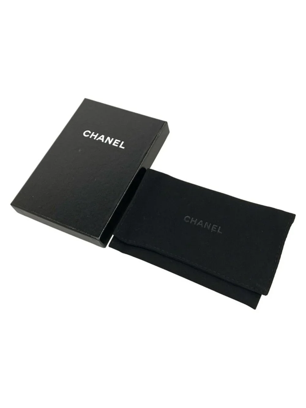 Chanel Card Case Black Gold Apple Metier Dar Collection